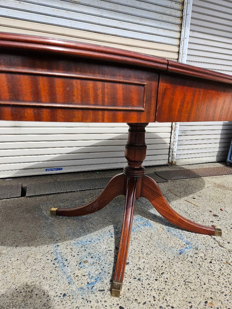 アンティーク マホガニー製 エクステンションテーブル 拡張 ドラムテーブル