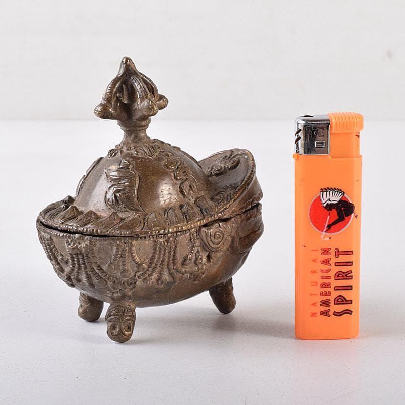 中国　古銅　唐銅　三つ足香炉　C　R8684