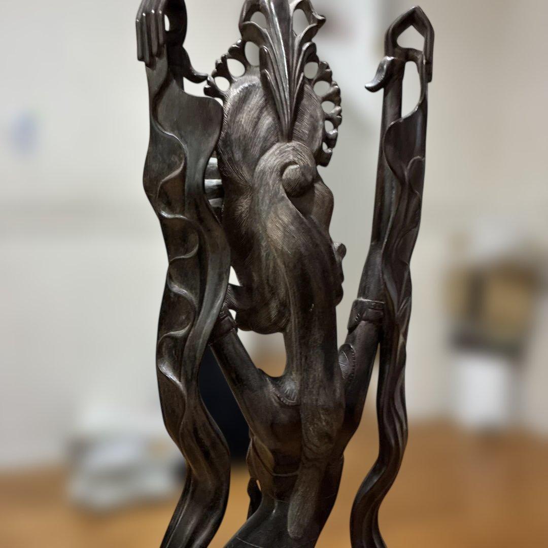 アジアンスタイル 木製彫刻 約113cm