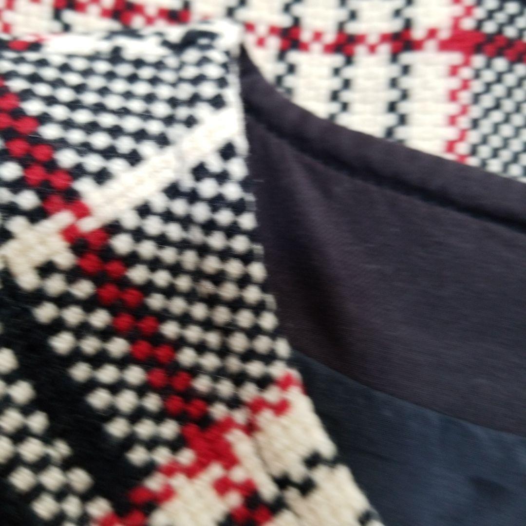 バーバリーブルーレーベル　ツイードワンピース　ミニ　チェック　38　M