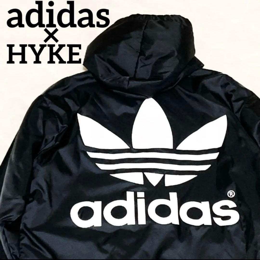激レア アディダス HYKE コラボ ベンチコート M 常田 大希 ボア 黒
