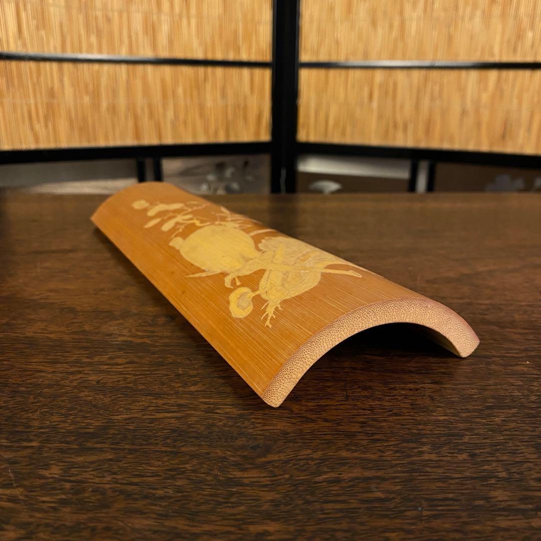 竹 茶则 茶道具　骨董　竹製品　彫刻