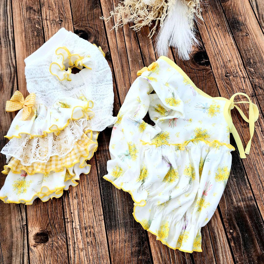 めぇ様❤ミモザブーケ♡ハンドメイド犬服