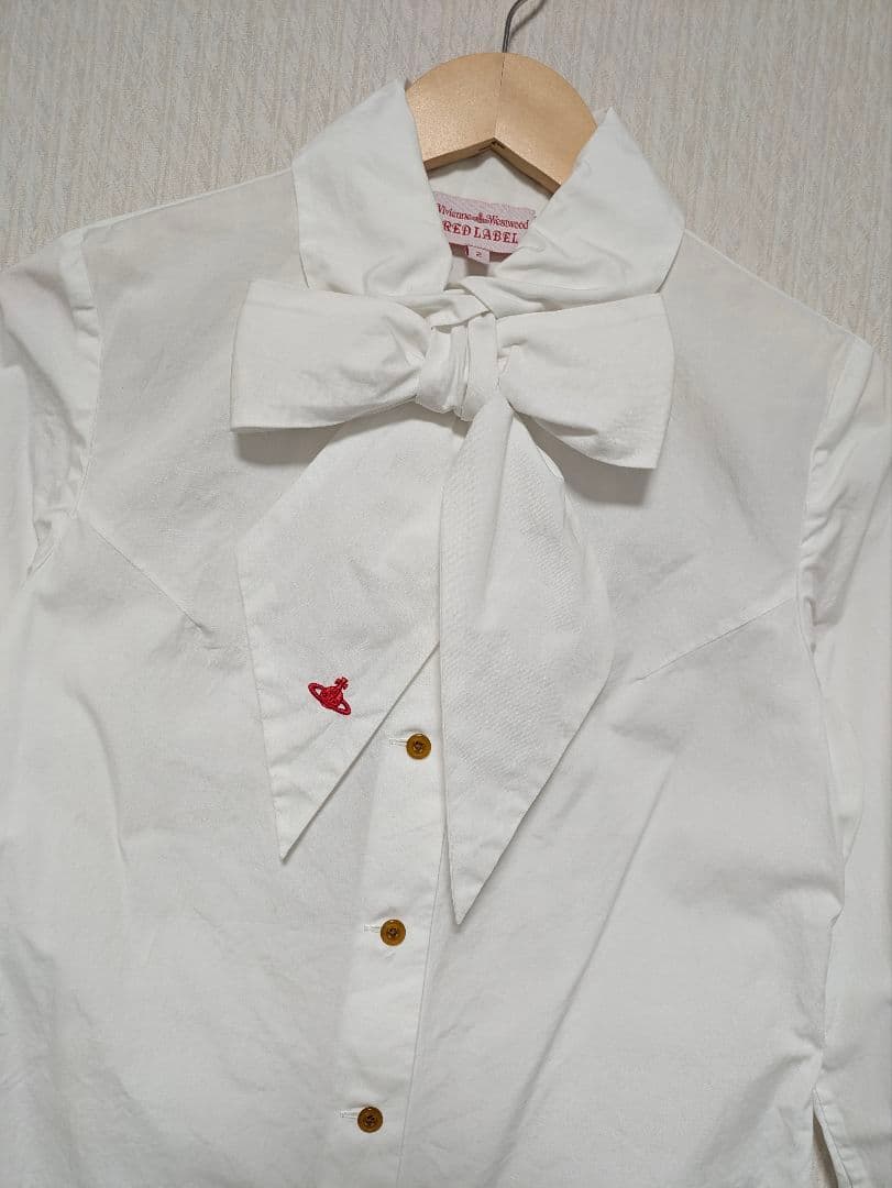 vivienne westwood ボウタイ 長袖シャツ ⭐ 2way 無地