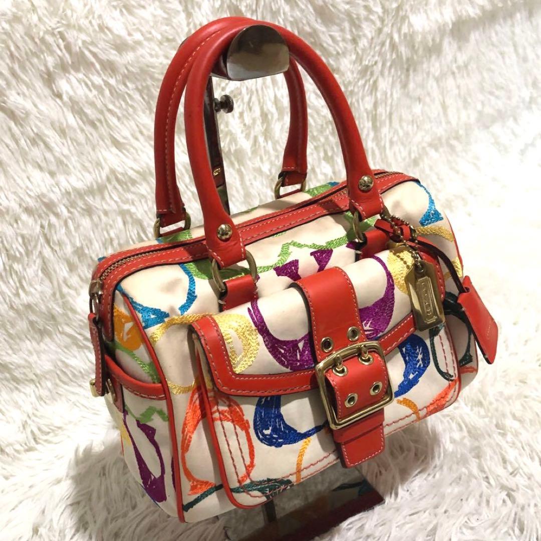 コーチ ハンドバッグ マルチカラー　シグネチャー