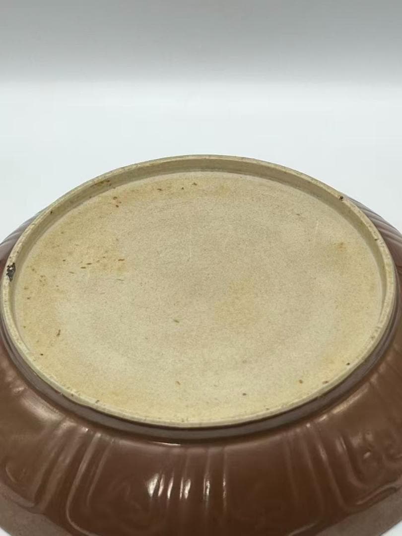 田中元末明初 明時代 祭藍釉 紫金釉【旧家蔵出し】(B-43)