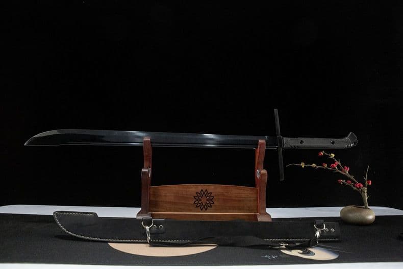 メセル大刀 ブラック 古兵器 武具 刀装具 西洋刀 手鍛造打 鋼刀 冷兵器