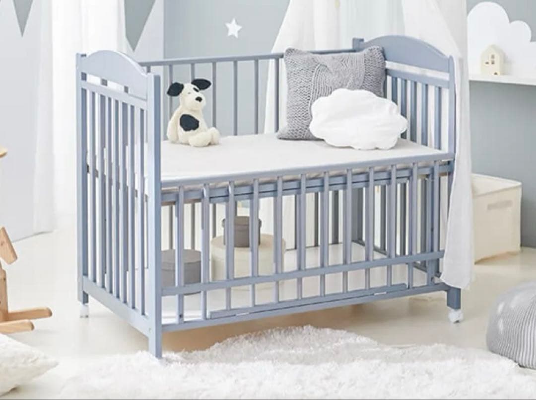 LOWYA ベビーベッド グレー