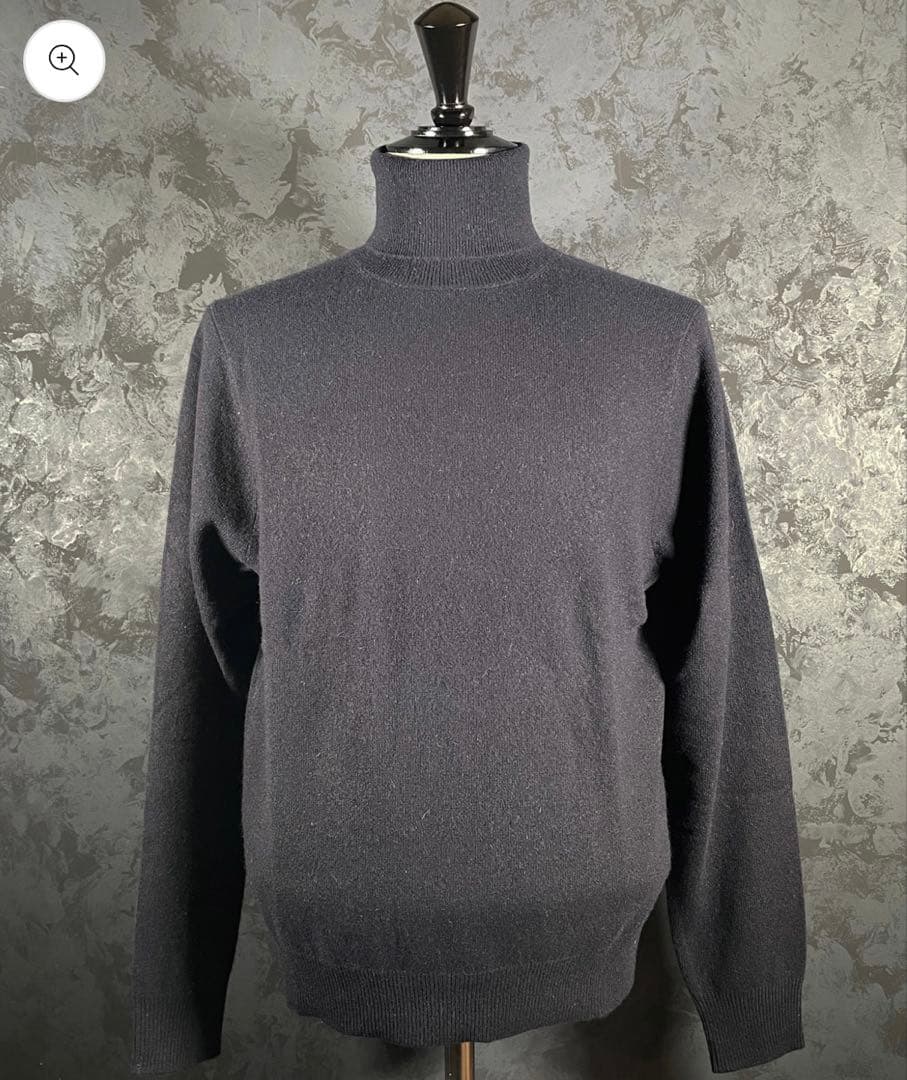 【SALE】Franco Spada新品ネイビー カシミア100% タートル L