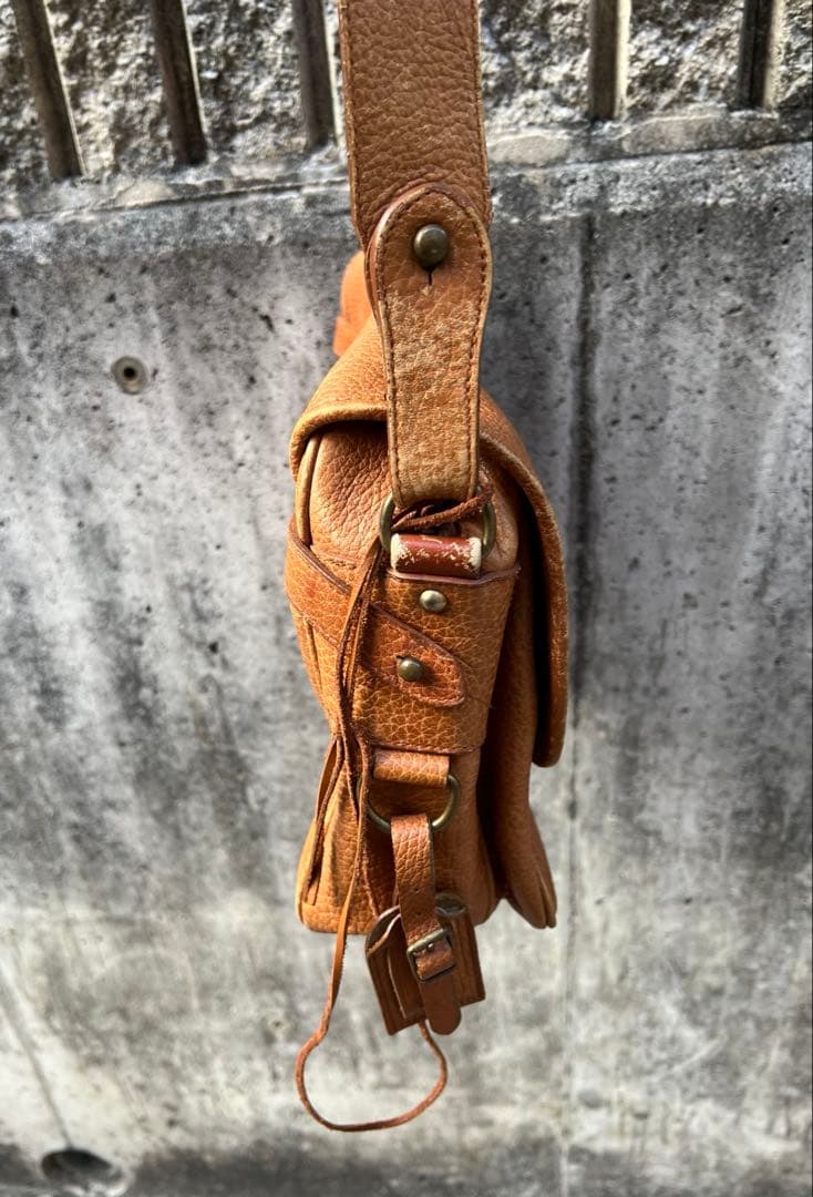 POLO RALPH LAUREN レザーショルダーバッグ