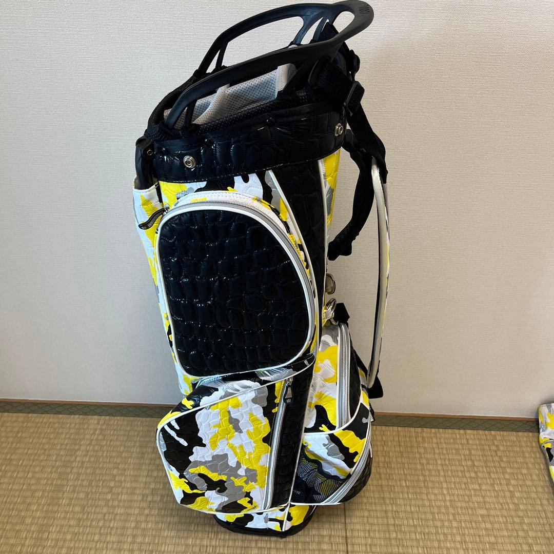 迷彩柄キャディバッグ イエロー ブラック