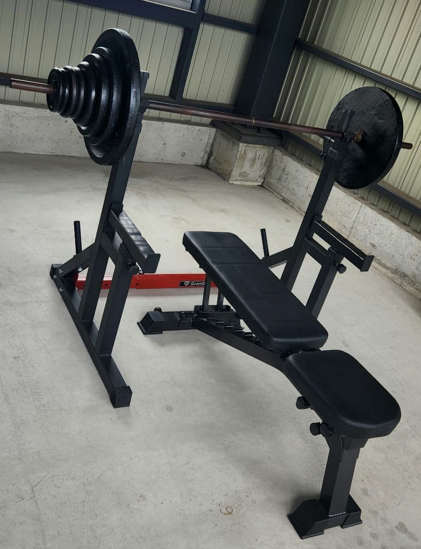 ベンチプレス　プレート100キロセット スタンド、ベンチ、プレート、シャフト