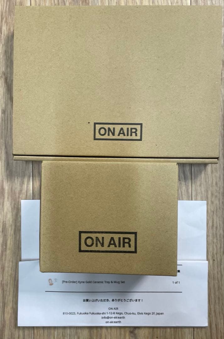 その他 Kyne Gold Ceramic Tray & Mug Set ON AIR