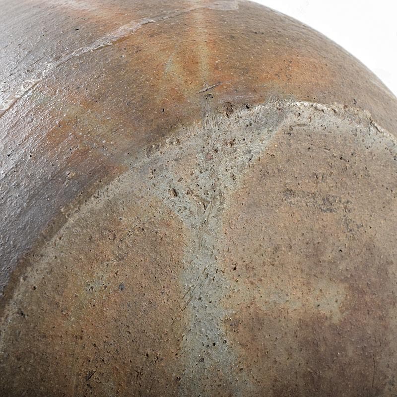 伊部焼　古伊部　大水指　壺　高さ約29㎝　時代箱　MR8815B