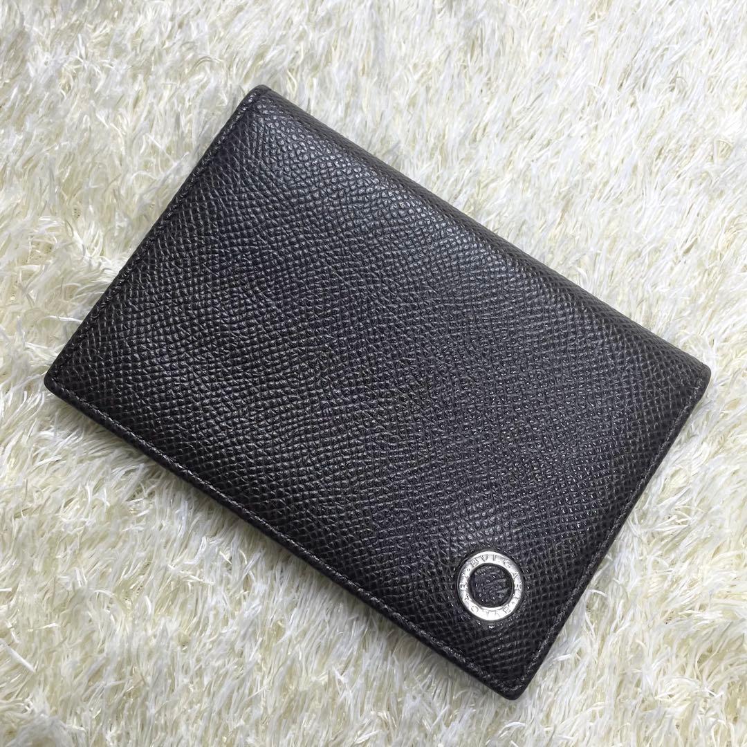 美品 ブルガリ 名刺入れ サフィアーノ ビーゼロワン サークルロゴ ブラウン