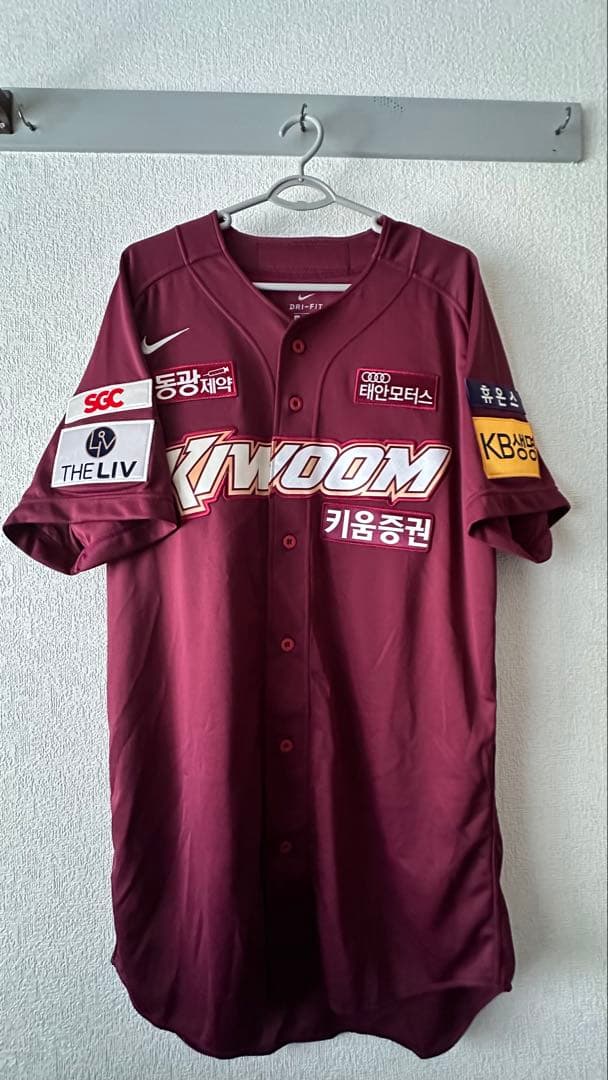【韓国プロ野球】キウム・ヒーローズ ソンソンムン実着ユニフォーム
