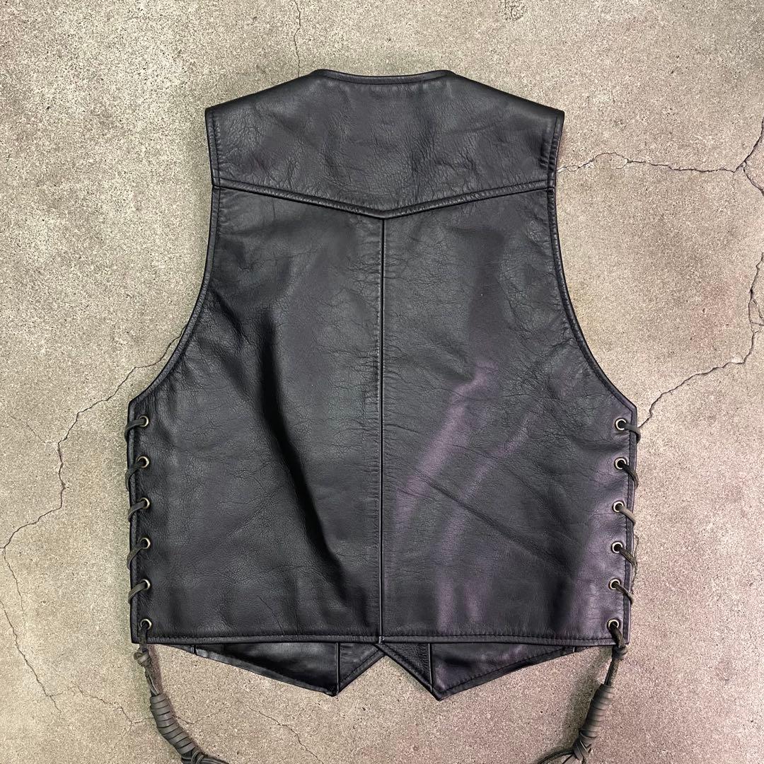 KADOYA カドヤ レザーベスト ブラック S