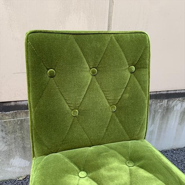 カリモク60 カフェチェア モケットグリーン