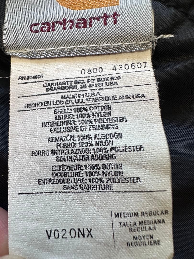 USA製 カーハート ダックベスト 希少カラー ONX Carhartt レア