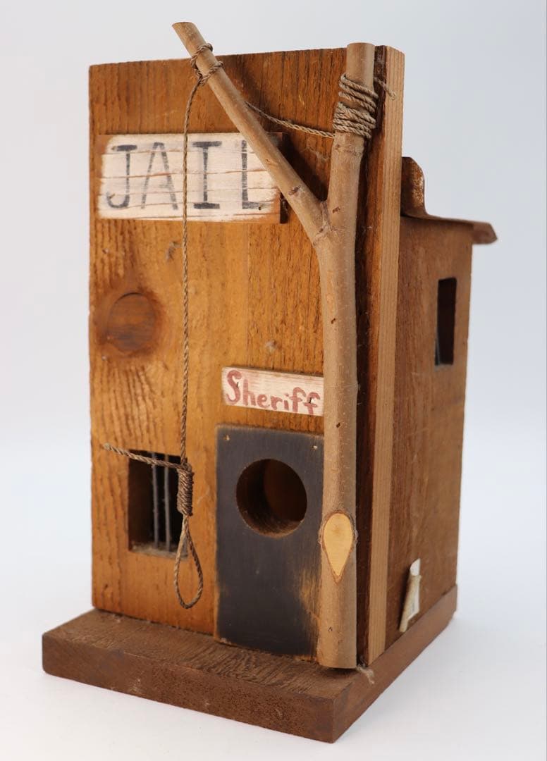 木製刑務所型バードハウス　ノアの方舟額　ANGELのカントリードール3点セット