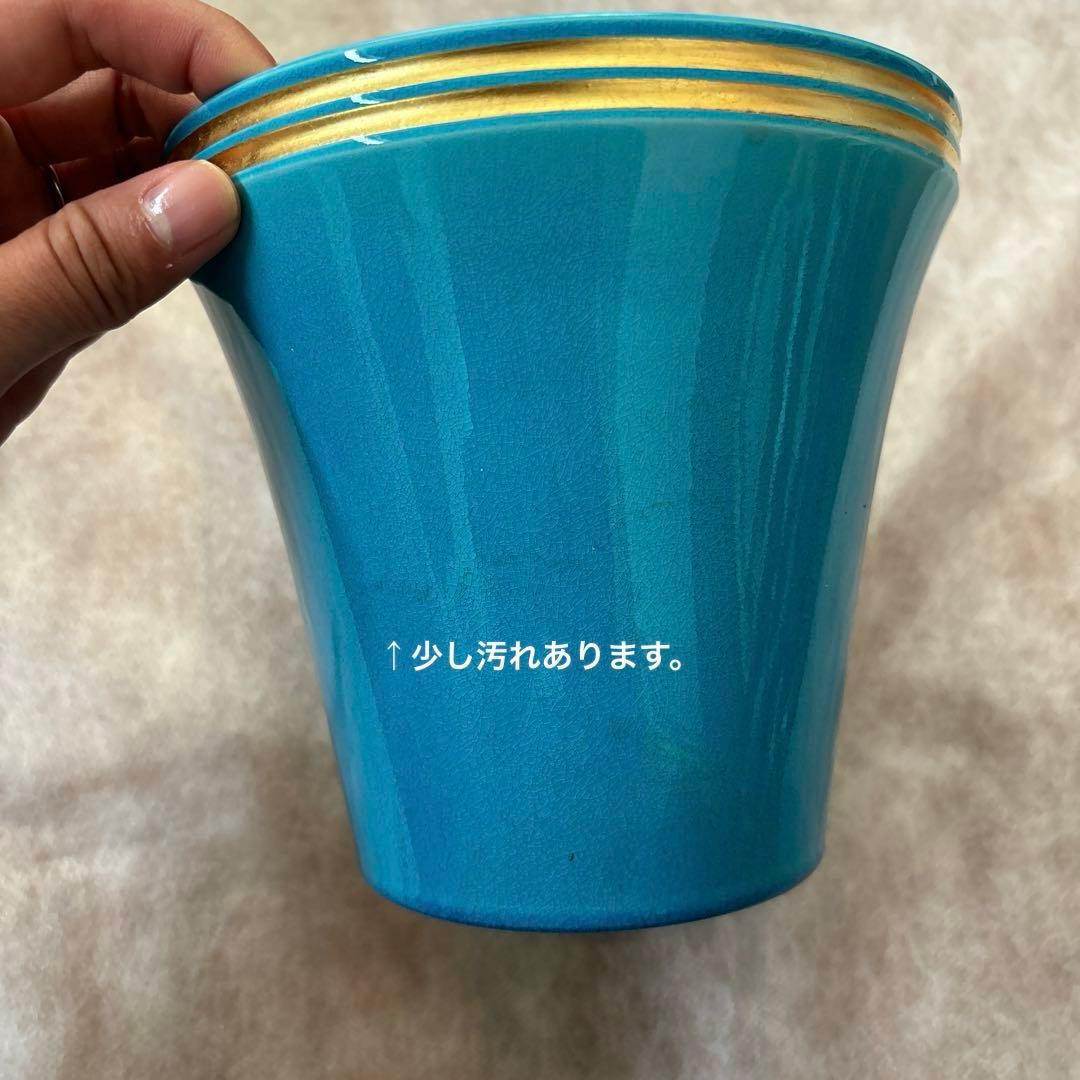 茶道具　即中斎宗匠好　浅黄交趾　末広水指　翠嵐窯