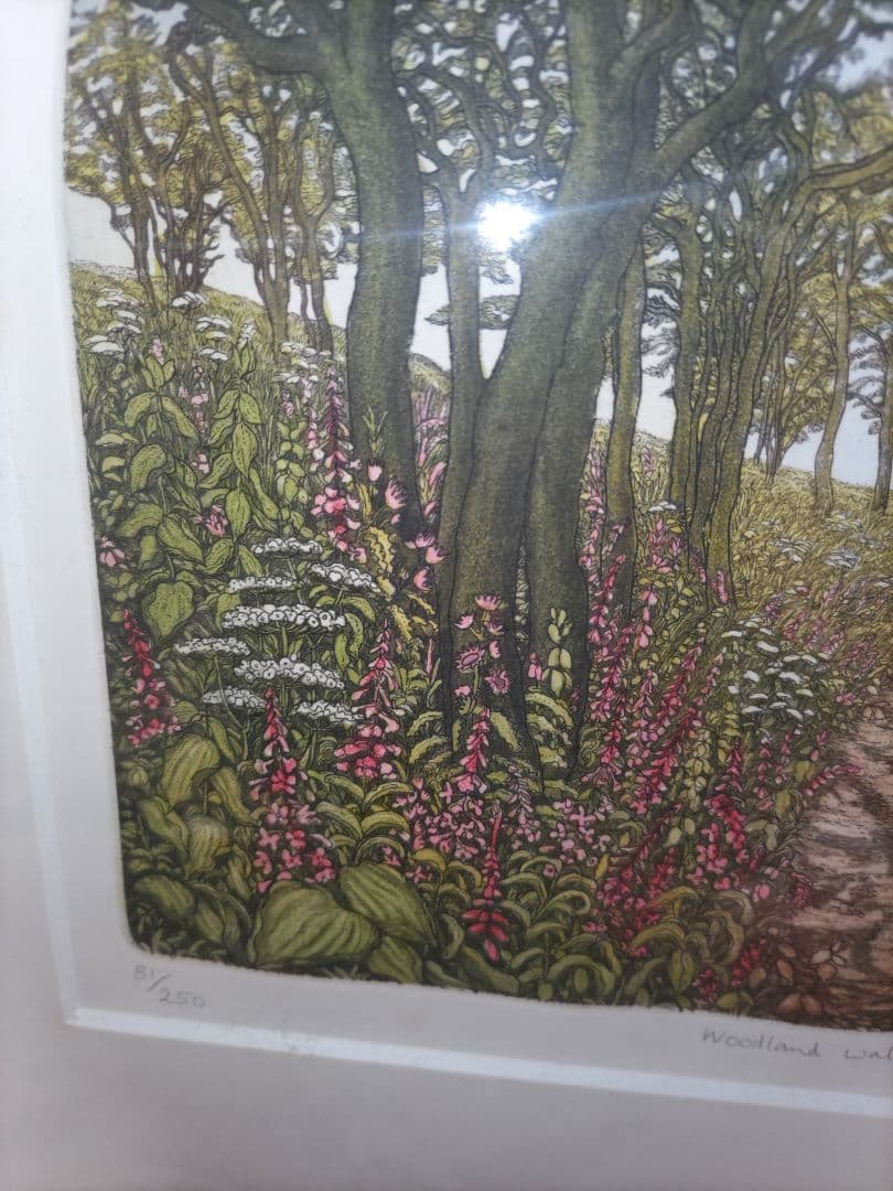 ステファン・ウイットル氏☆銅版画☆「森の中の散歩」