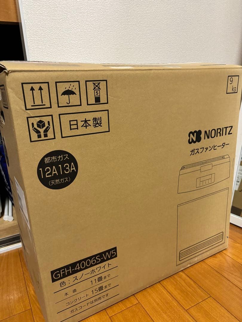 NORITZ ガスファンヒーター GFH-4006S-W5 ホワイト