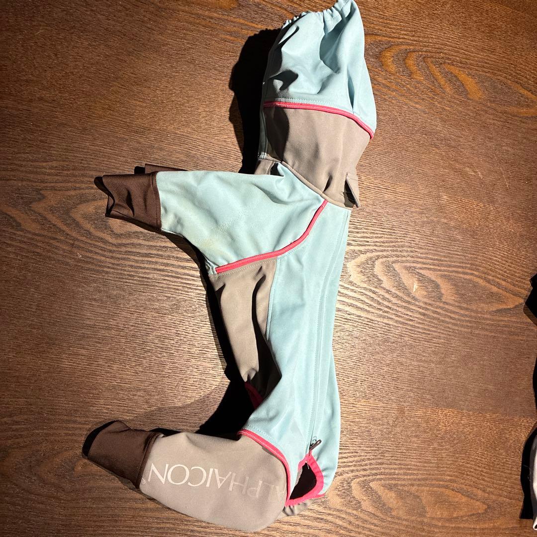 アルファアイコン　Mサイズレインコート 水色/グレー