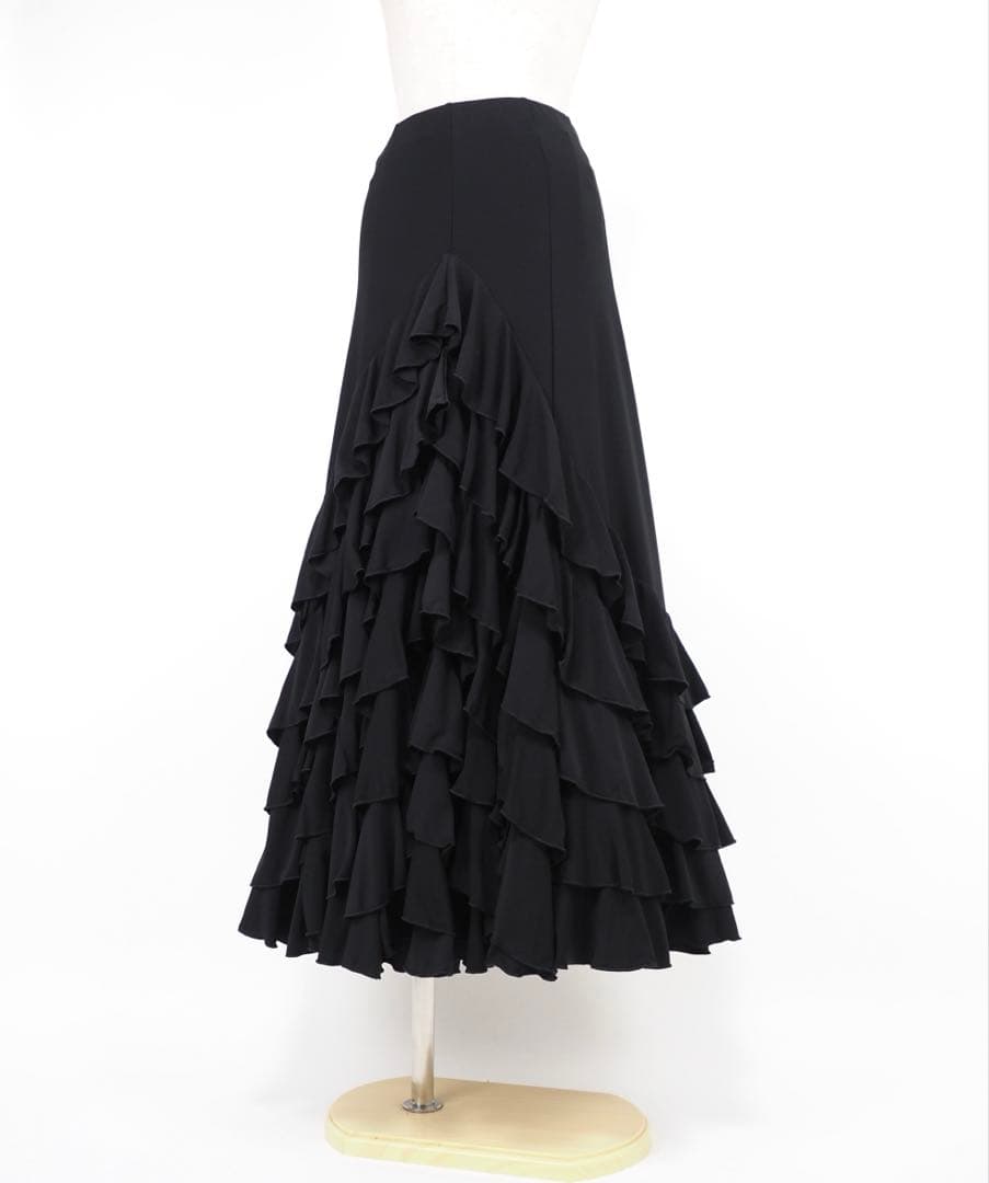 フラメンコ　ファルダ　新品　黒　フラメンコ衣装　レッスン　Leirena