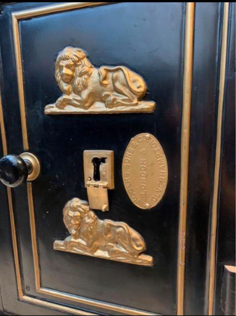 アンティーク金庫　特注品　珍品　高級　大型　ロンドン　金庫　オーダー金庫　昭和