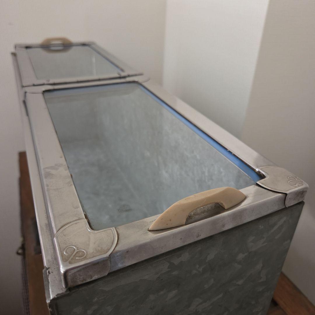 駄菓子ケース　ブリキ　レトロ　古雑貨　駄菓子屋　インテリア　コレクションケース