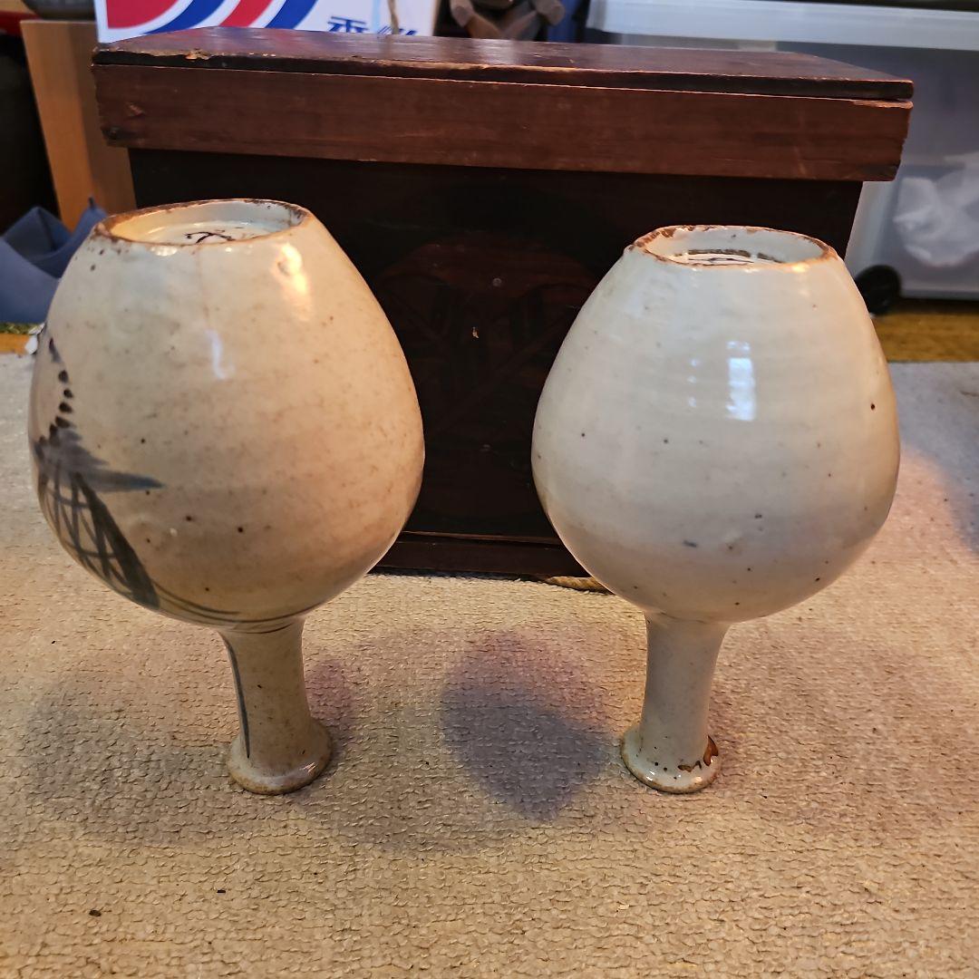 江戸初期から中期 古伊万里徳利(通称パイナップル絵柄)一対