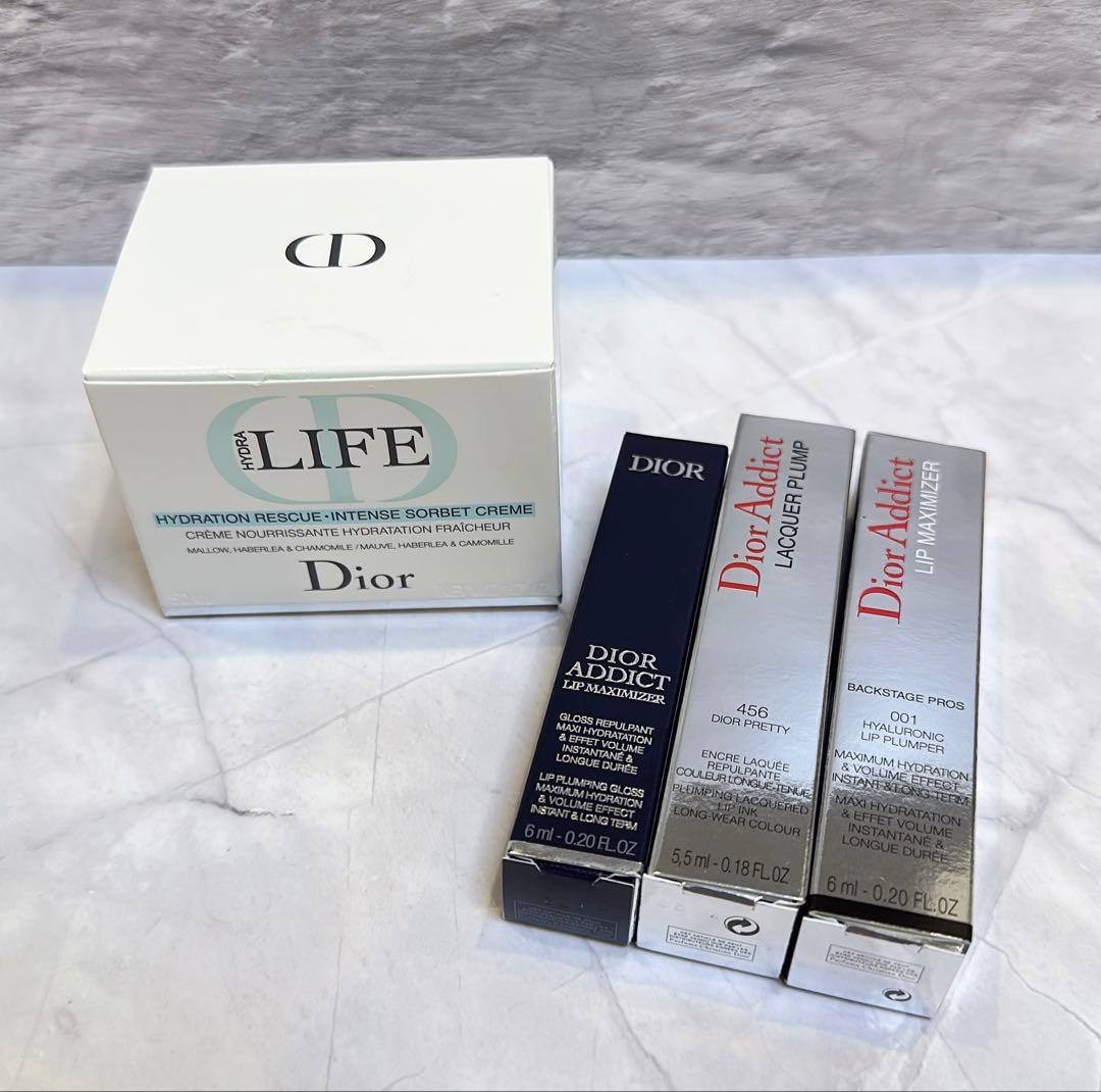 【新品未使用】Dior リップ3本セット & 保湿クリーム マキシマイザー