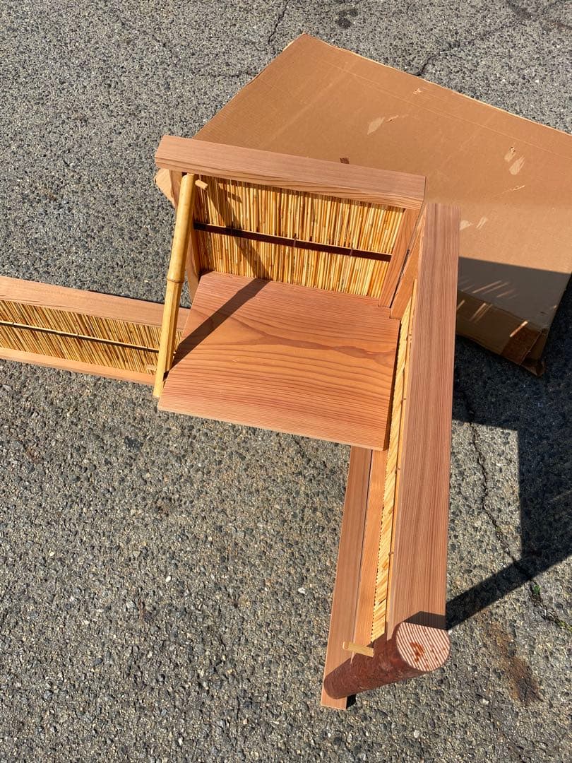 茶道具 葭棚　ヨシ棚　台目棚 風炉先屏風 元箱付き