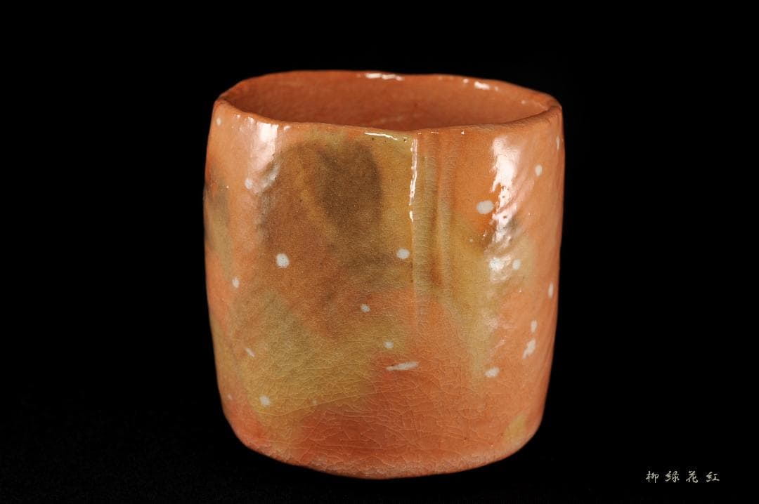 三代 佐々木昭楽 光悦 雪片うつし 赤筒 茶碗 共箱 茶道具