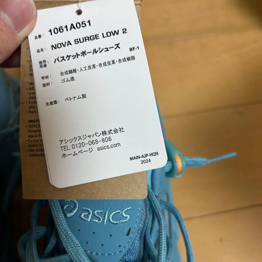 asics NOVA SURGE LOW 2 バスケットボールシューズ 青