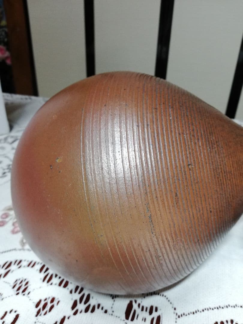 古備前 金彩一升徳利 江戸末期木村の作 備前焼 古美術品 骨董品 窯印 酒器