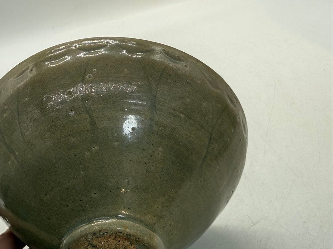 高麗青磁　蓮弁紋お碗　アンティーク　送料込み251217