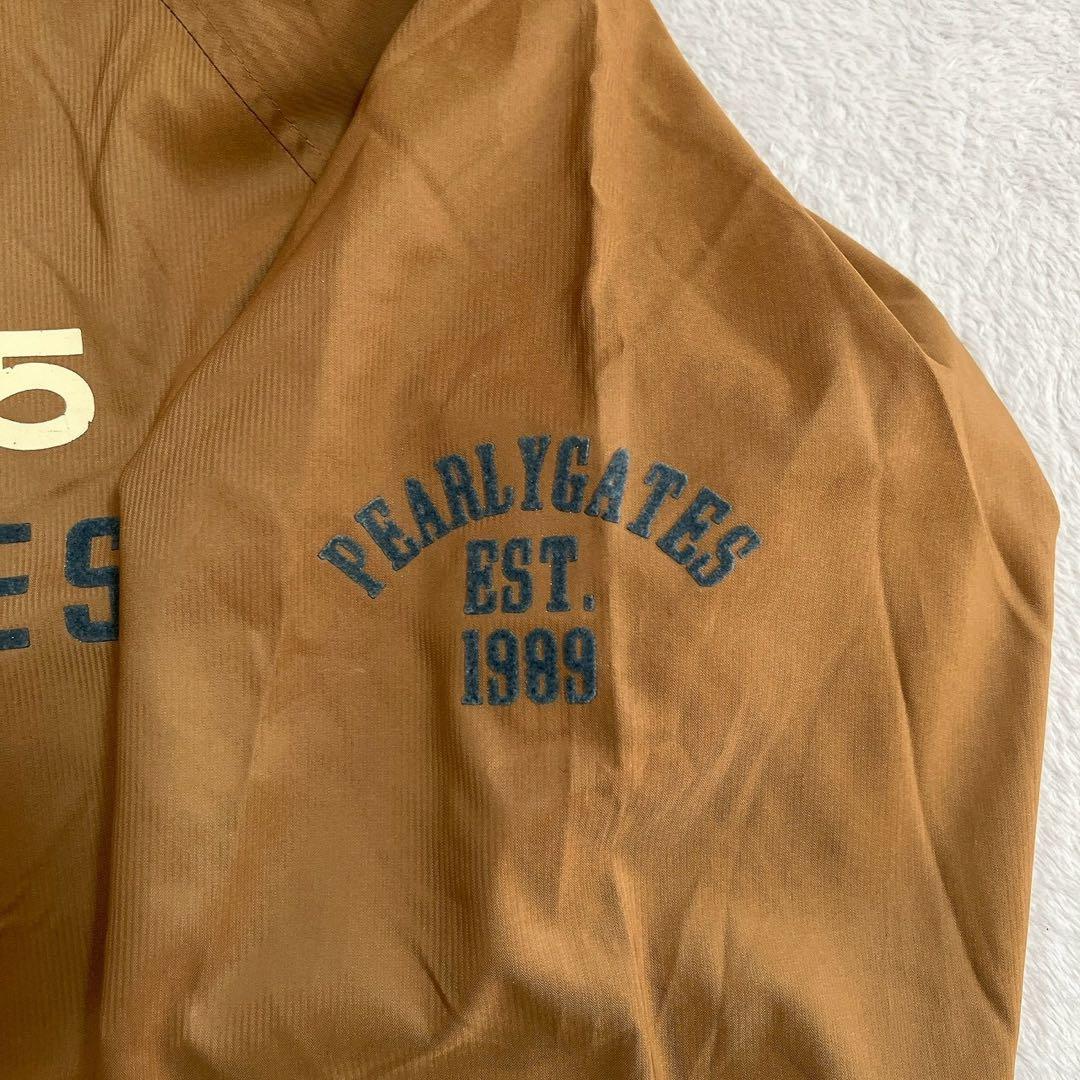 美品　パーリーゲイツ　蓄熱裏地　ナイロン　スニード　ロゴ　キャメル　ベージュ　L