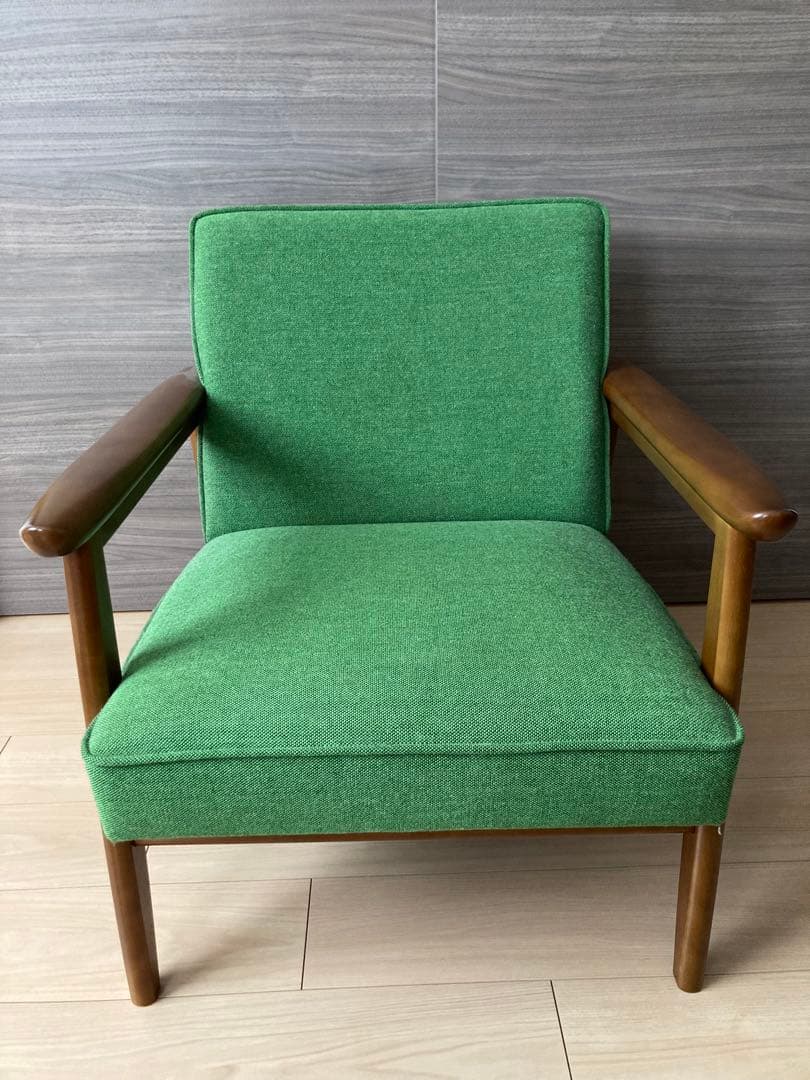 カリモク 60 Kチェア　1人掛け　シングル　ソファ　タープグリーン【美品】