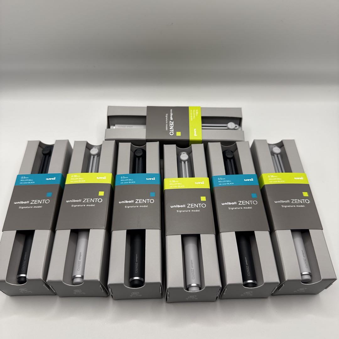 ユニボール ゼント シグニチャーモデル ブラック　シルバー　セット　7本