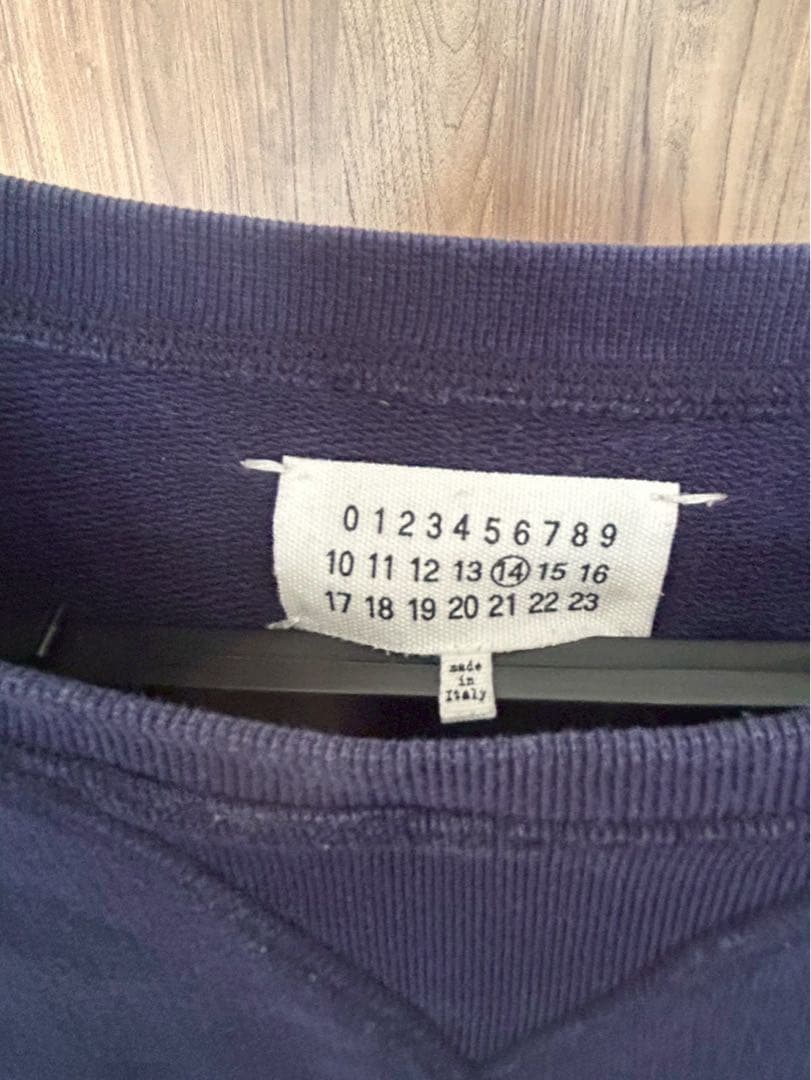 ネイビー 肘当て付きスウェット Lサイズ