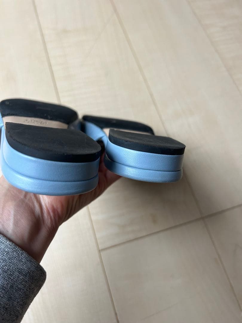 GUCCI ライトブルー GGロゴ スライドサンダル