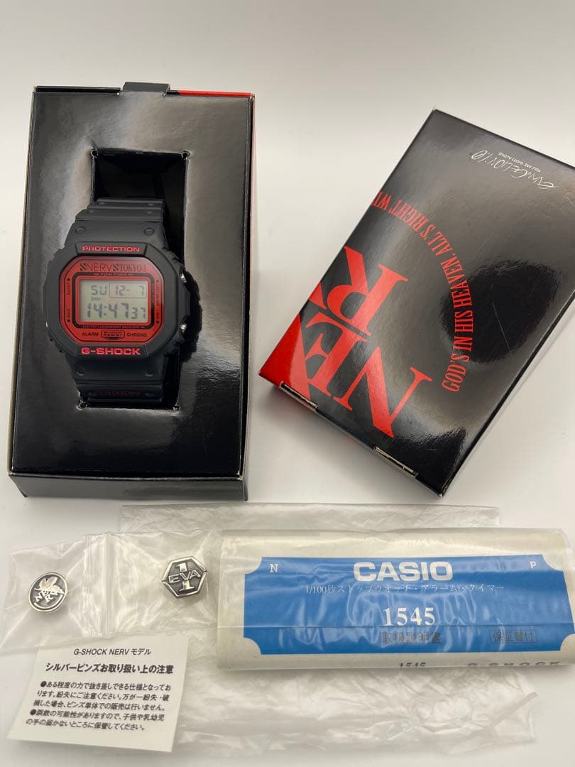 未使用 G-SHOCK DW-5600VT NERV エヴァンゲリオン ピンズ付