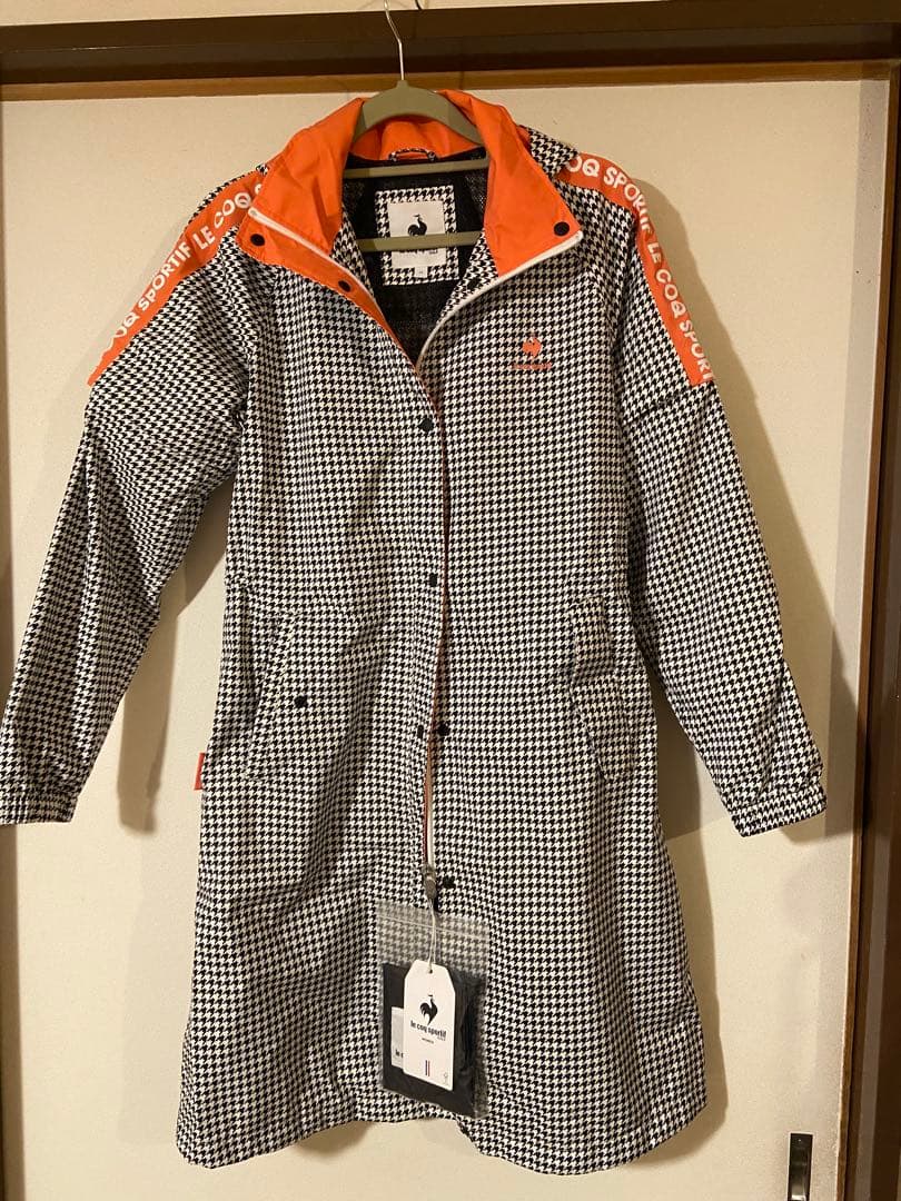 le coq sportif 千鳥格子柄　レインウェア 新品　Mサイズ