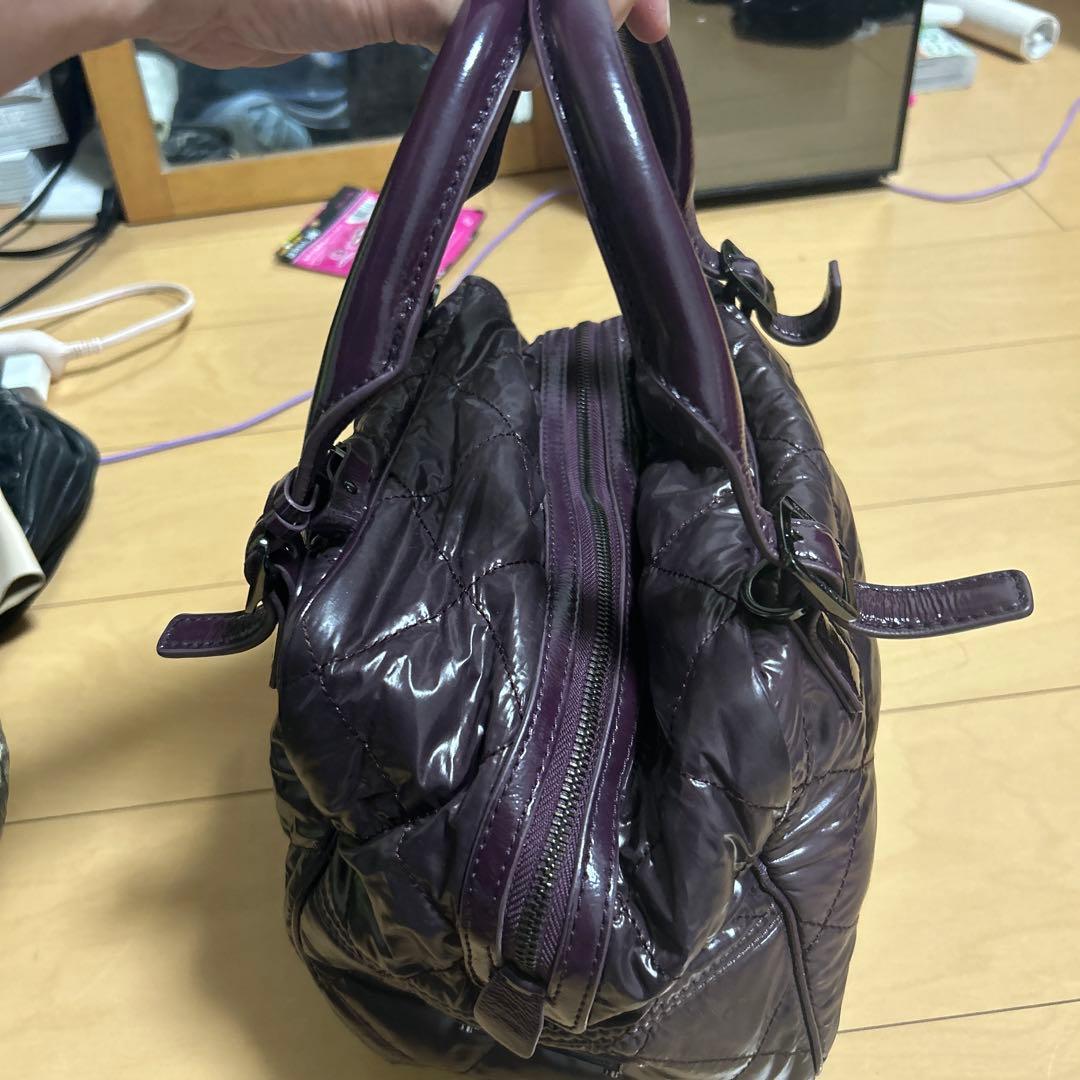マックスマーラパープル キルティング バッグ　美品