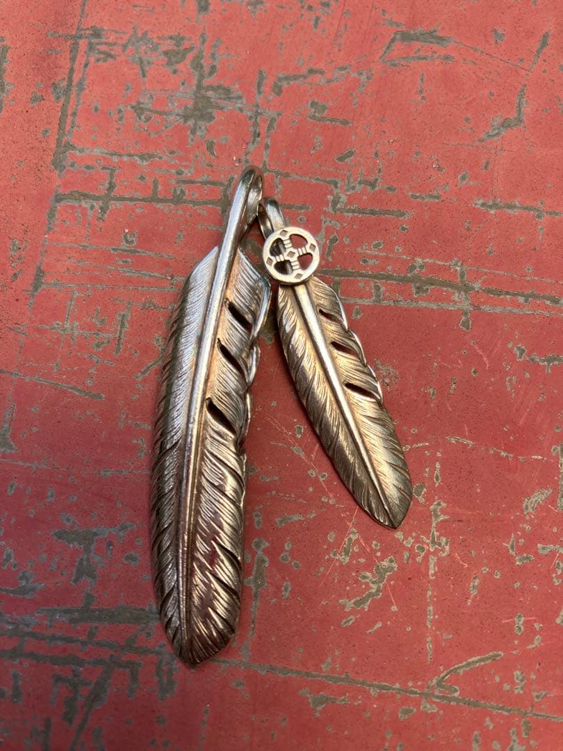 シルバー501、フェザーペンダントトップM、S セット価格