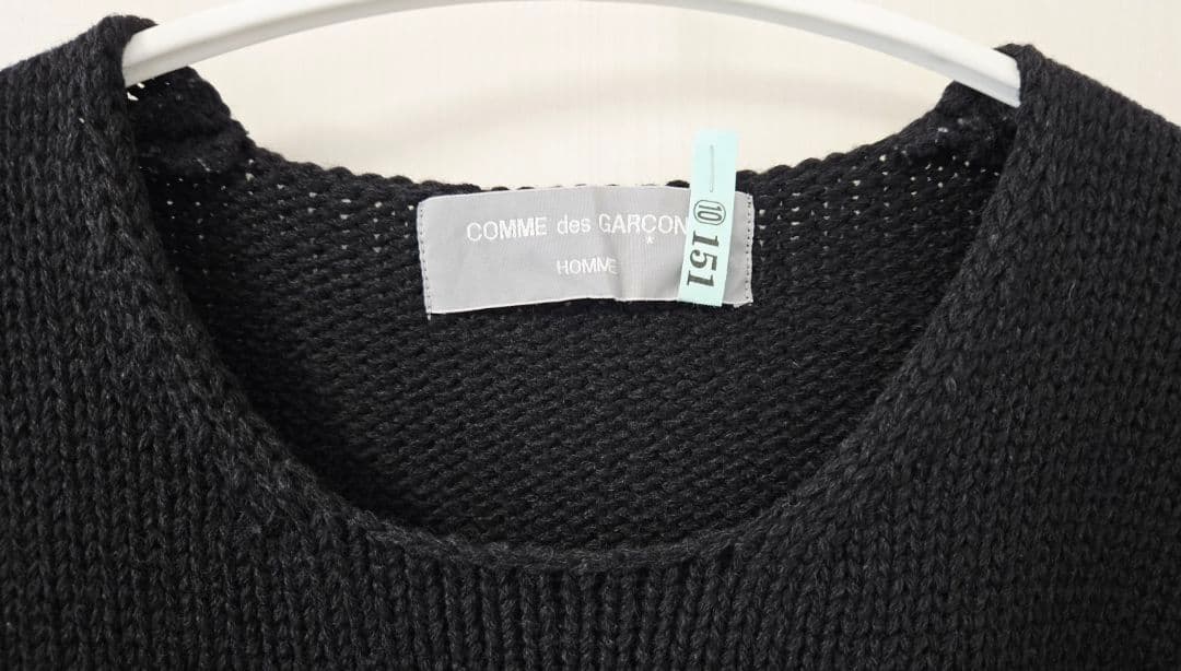 【AD1997】コムデギャルソンオム ケーブル編ヘビーニット 濃紺