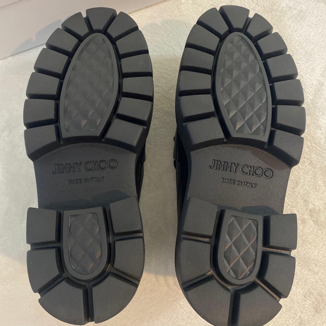 m*2様 ジミーチュウ ローファー ブラック ビジュー　BRYER プラットフォ