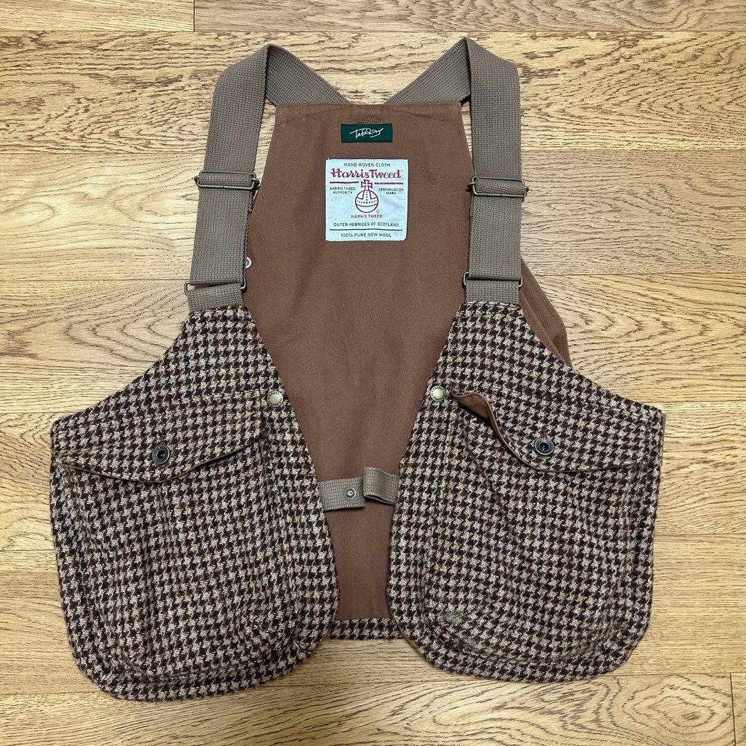 TAKE&SONS GAME VEST カスケット　ハリスツイード